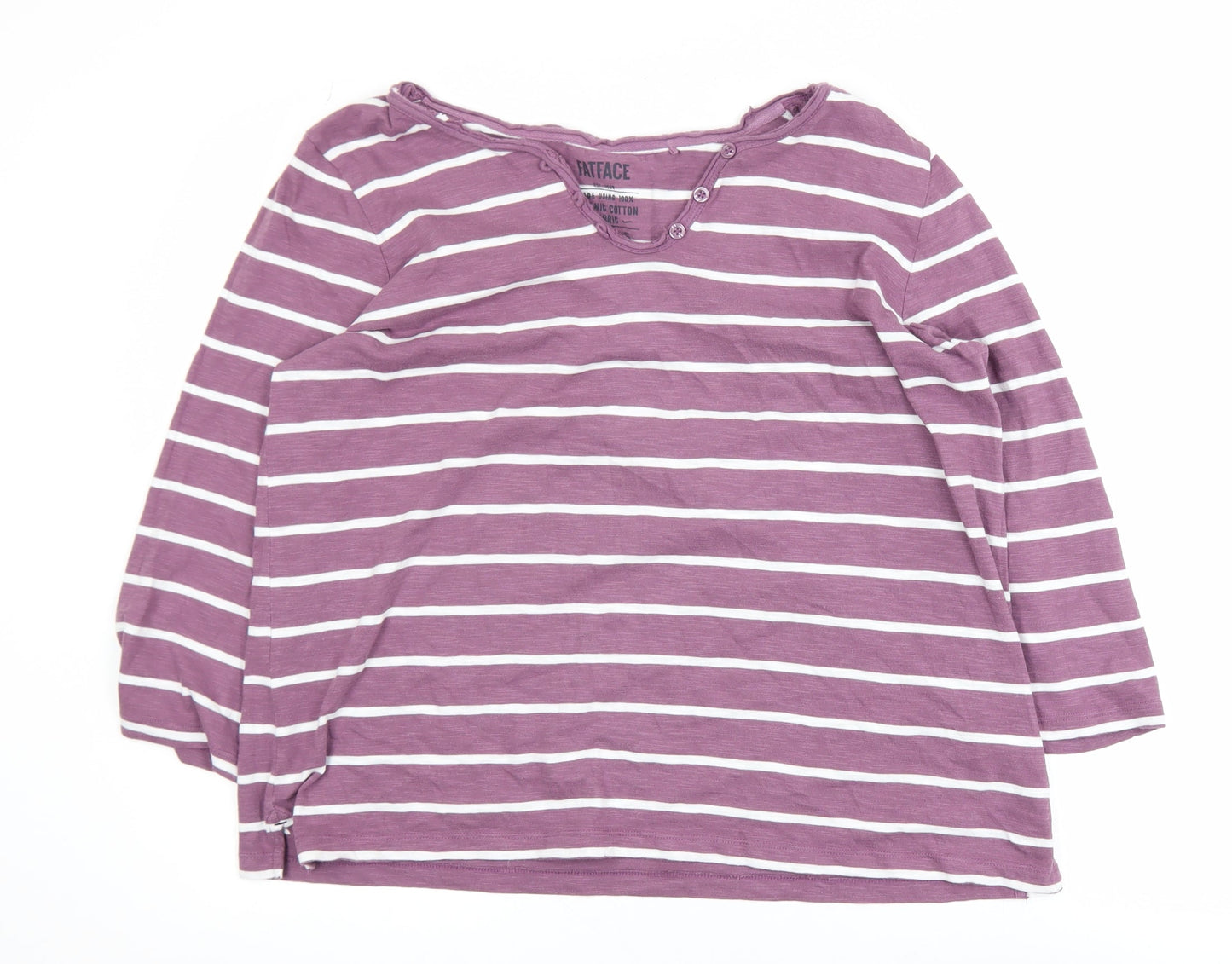 Womens UK Size 16 FatFace Purple Basic T-Shirt