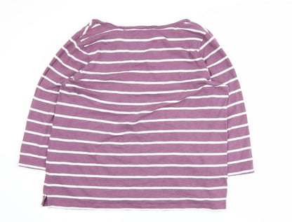 Womens UK Size 16 FatFace Purple Basic T-Shirt