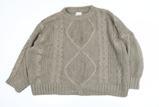 Womens UK Size L SNDYS Beige Pullover Jumper