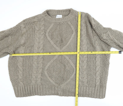 Womens UK Size L SNDYS Beige Pullover Jumper