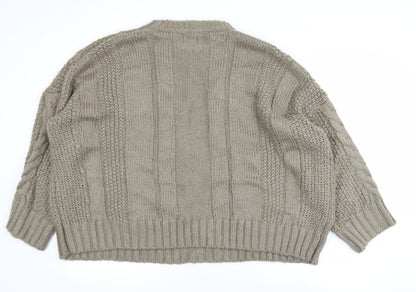 Womens UK Size L SNDYS Beige Pullover Jumper