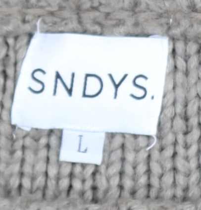 Womens UK Size L SNDYS Beige Pullover Jumper