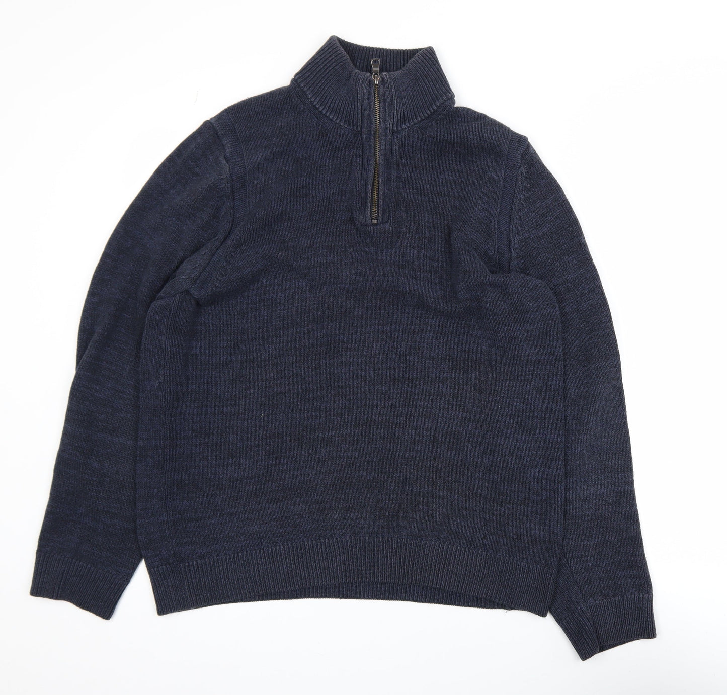 Mens UK Size M Marks and Spencer Blue Pullover Jumper