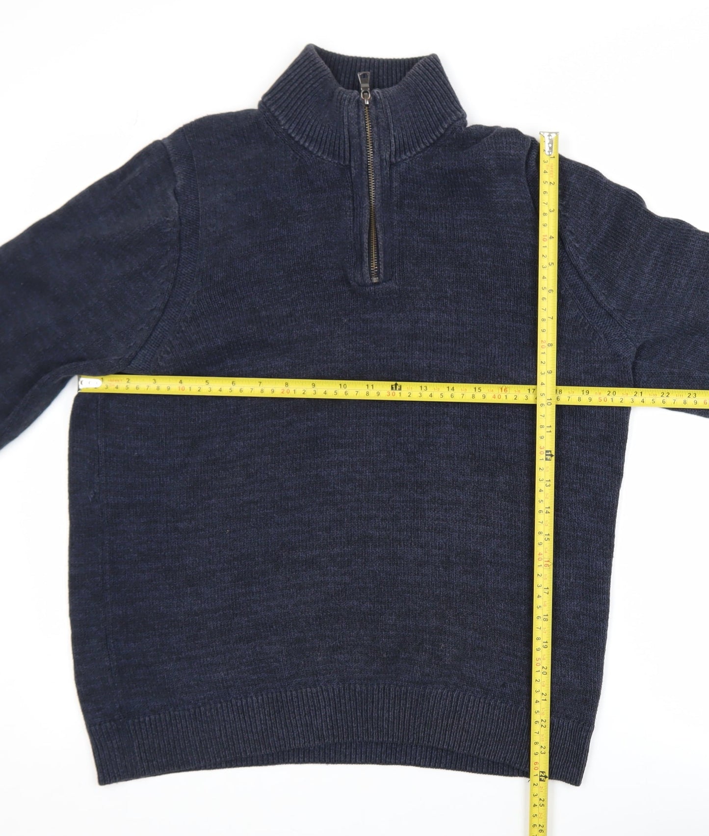 Mens UK Size M Marks and Spencer Blue Pullover Jumper