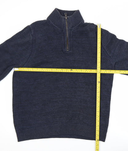 Mens UK Size M Marks and Spencer Blue Pullover Jumper