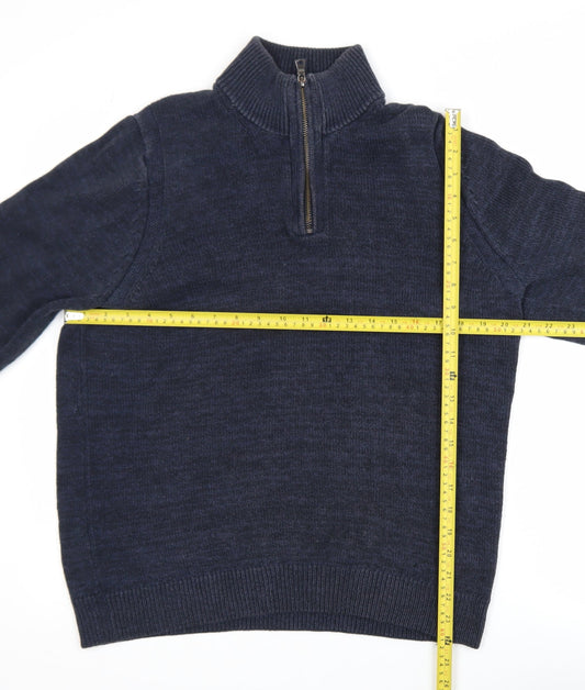 Mens UK Size M Marks and Spencer Blue Pullover Jumper