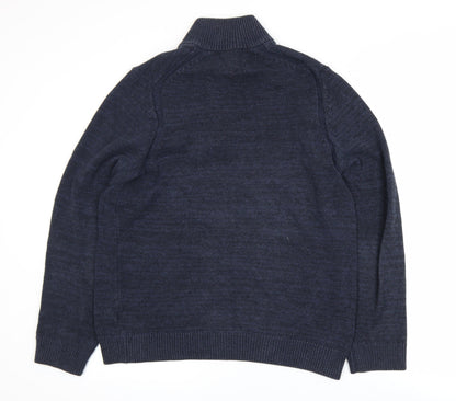 Mens UK Size M Marks and Spencer Blue Pullover Jumper
