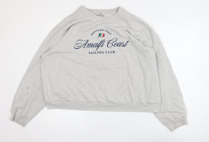 Mens UK Size XL Hollister Grey Pullover Sweatshirt