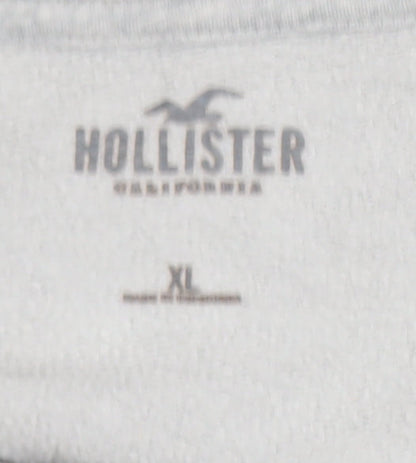 Mens UK Size XL Hollister Grey Pullover Sweatshirt