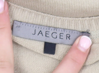 Womens UK Size M Jaeger Beige Basic T-Shirt