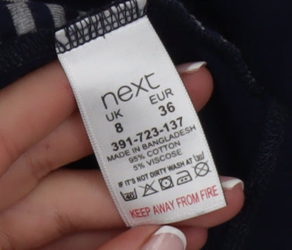 Womens UK Size 8 NEXT Blue Basic T-Shirt