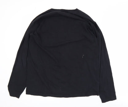 New Girl Order Women's Black Long Sleeve Graphic Cotton T-Shirt Size 8