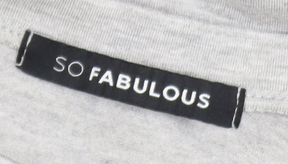 Womens UK Size 24 So Fabulous Grey Basic T-Shirt