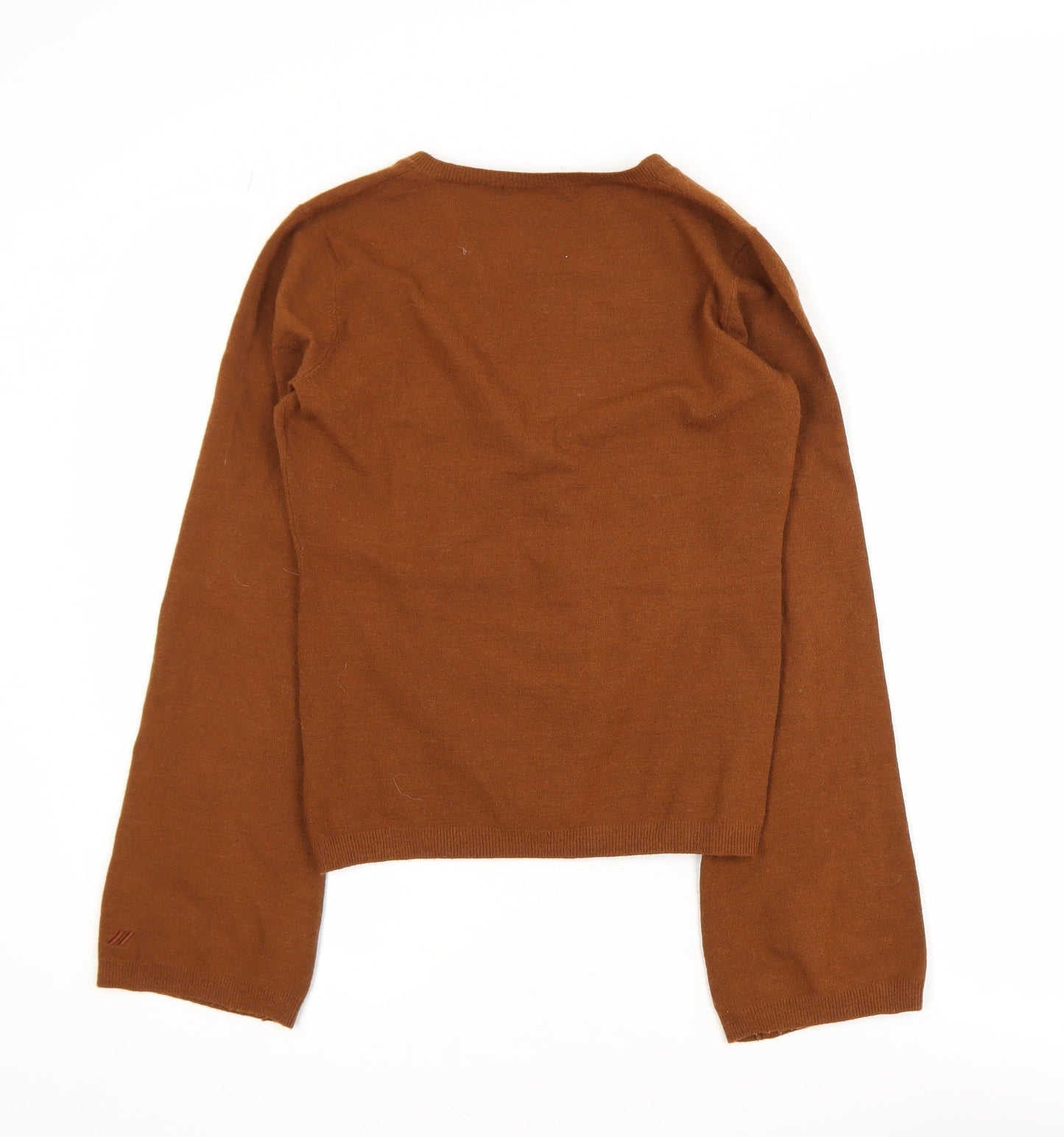 Womens UK Size M DKNY Jeans Brown Pullover Jumper