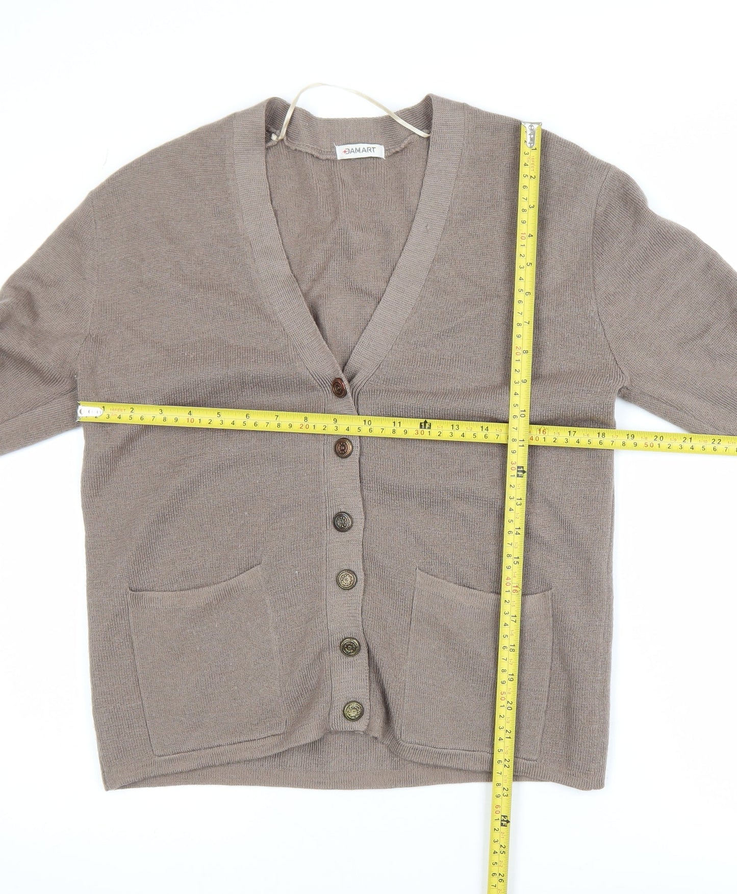 Womens UK Size S Damart Beige Cardigan Jumper