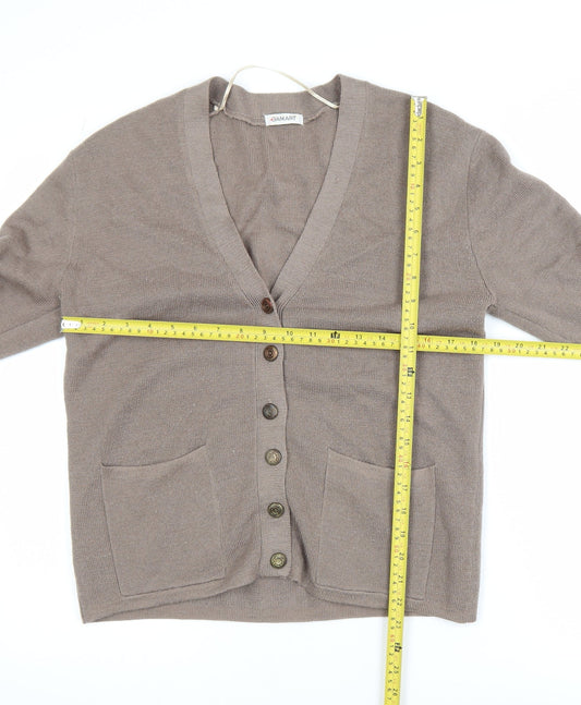 Womens UK Size S Damart Beige Cardigan Jumper