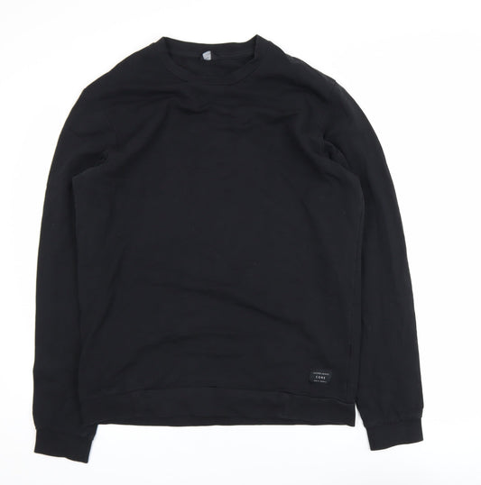 Mens UK Size L JACK & JONES Black Pullover Sweatshirt