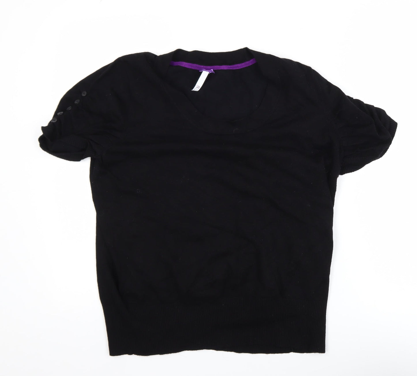 Womens UK Size 20 BHS Black Basic T-Shirt