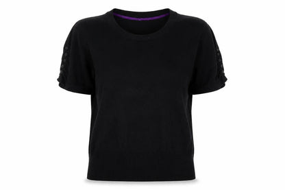 Womens UK Size 20 BHS Black Basic T-Shirt
