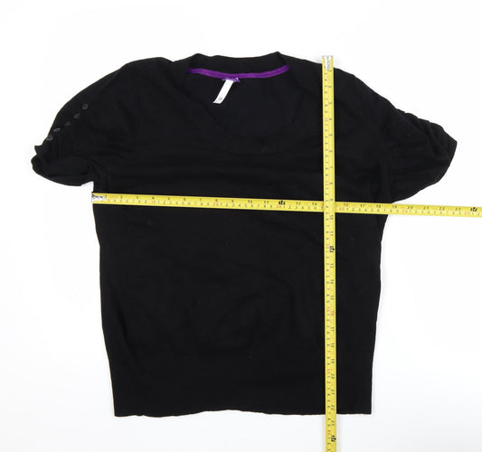 Womens UK Size 20 BHS Black Basic T-Shirt