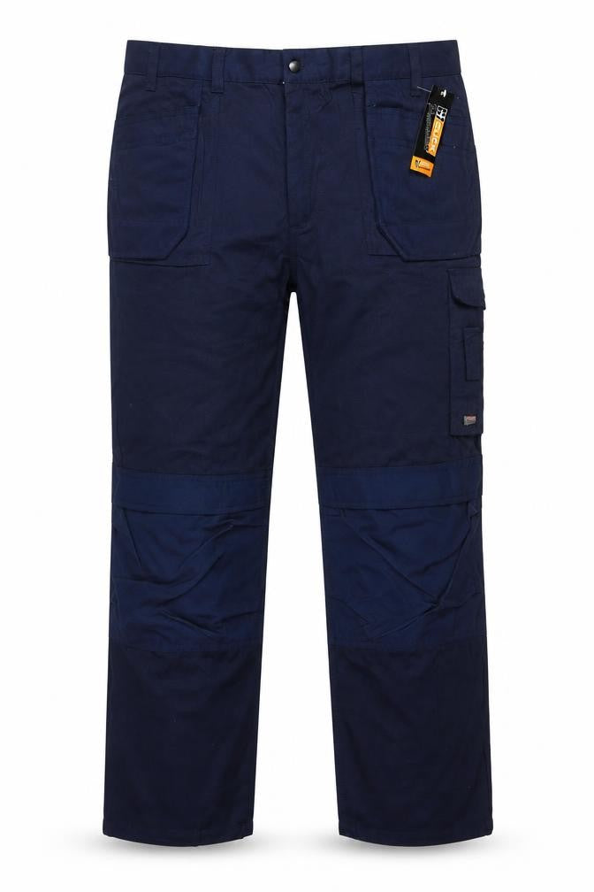 Mens UK Size 42 Click Regular Fit Cargo Blue Trousers