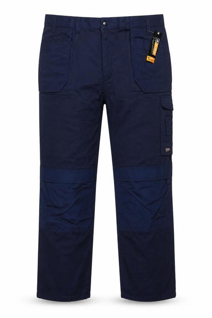 Mens UK Size 42 Click Regular Fit Cargo Blue Trousers