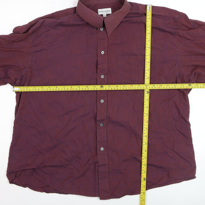 Mens UK Collar Size 17.5 Woods & Gray Smart Red  Dress Shirt