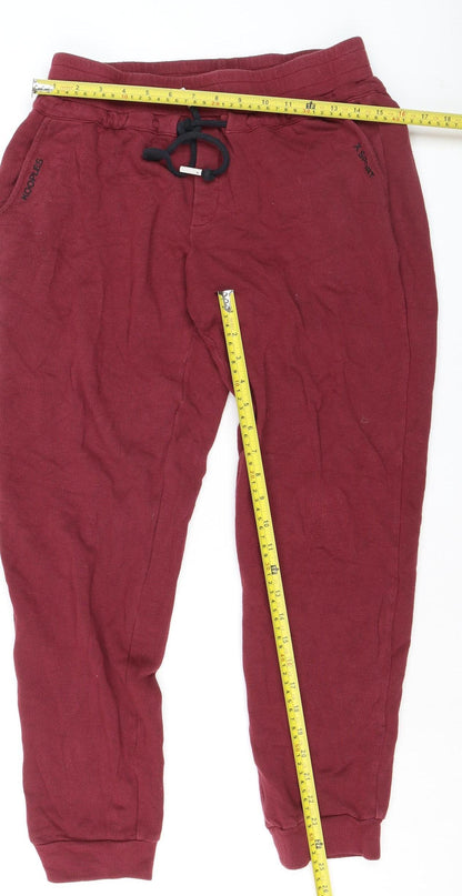 Womens UK Size M The Kooples Regular Fit Jogger Red Trousers