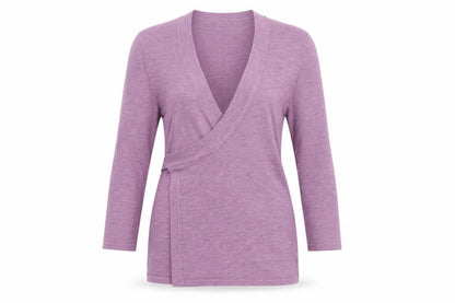 Great Plains Women's Purple V-Neck Wrap Knit Jumper Size S