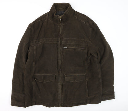 Baker Street Men's Brown XL Casual Zip-Up Jacket