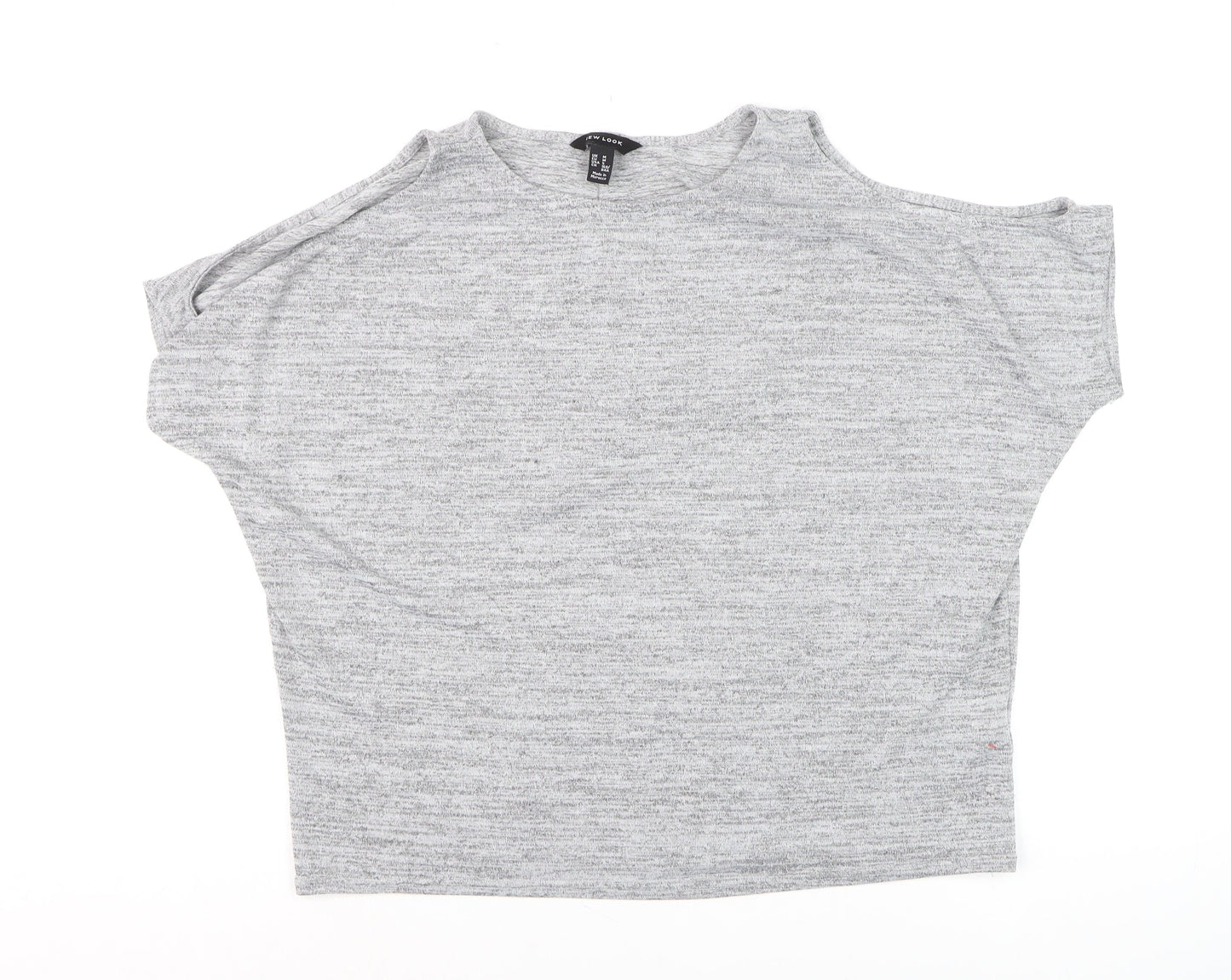 Womens UK Size M New Look Grey Basic T-Shirt