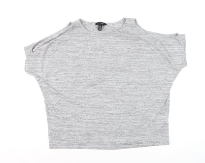 Womens UK Size M New Look Grey Basic T-Shirt