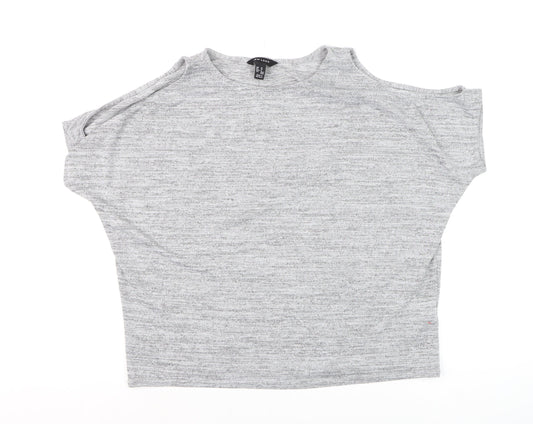 Womens UK Size M New Look Grey Basic T-Shirt
