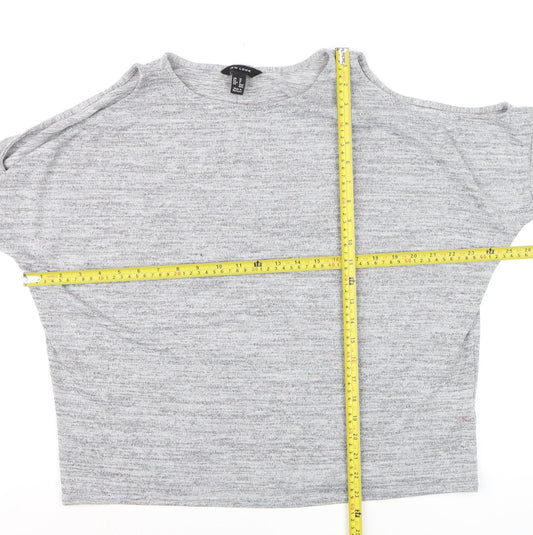Womens UK Size M New Look Grey Basic T-Shirt
