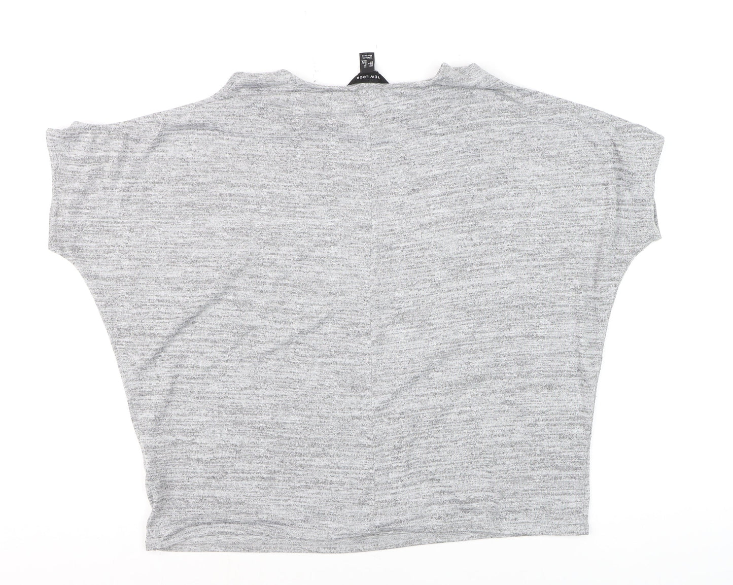 Womens UK Size M New Look Grey Basic T-Shirt