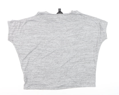 Womens UK Size M New Look Grey Basic T-Shirt