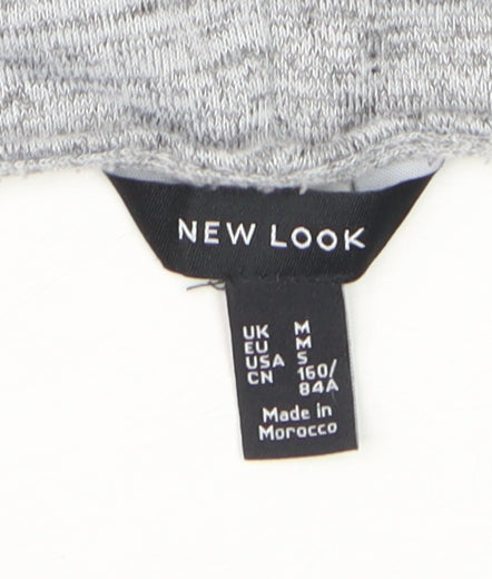 Womens UK Size M New Look Grey Basic T-Shirt