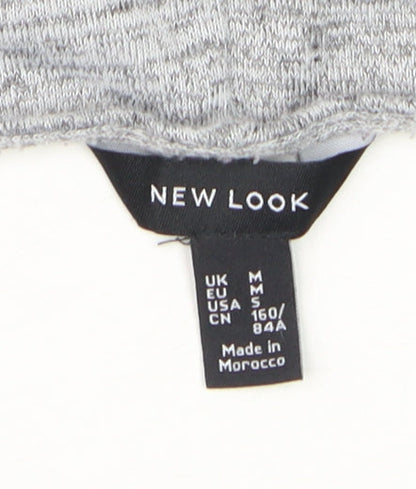 Womens UK Size M New Look Grey Basic T-Shirt
