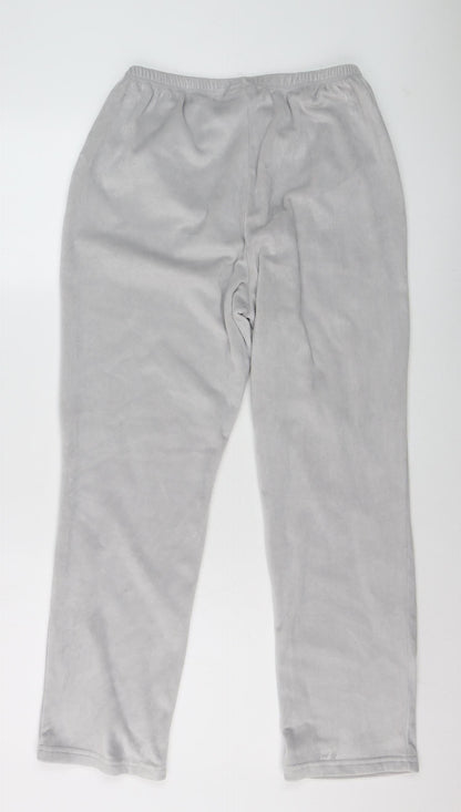 Admas Women Grey Fleece Pyjama Pants S Winter Lounge Trousers