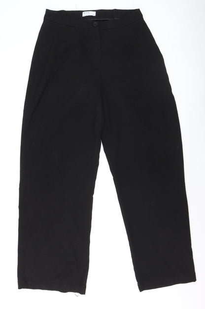 Mens UK Size L Bershka Slim Fit Casual Workwear Black Trousers
