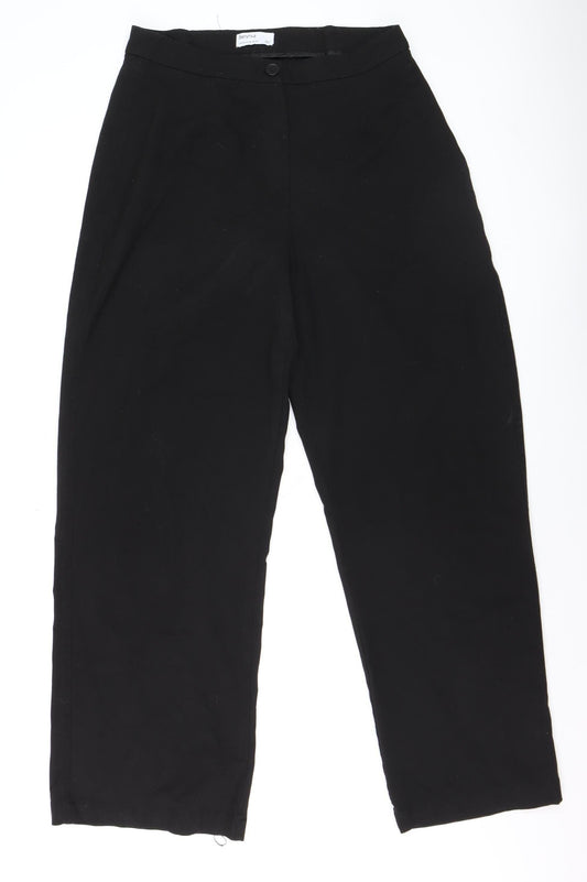 Mens UK Size L Bershka Slim Fit Casual Workwear Black Trousers