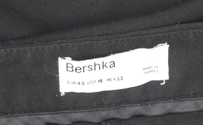 Mens UK Size L Bershka Slim Fit Casual Workwear Black Trousers