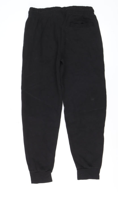 Mens UK Size M NICCE Regular Fit Jogger Black Trousers
