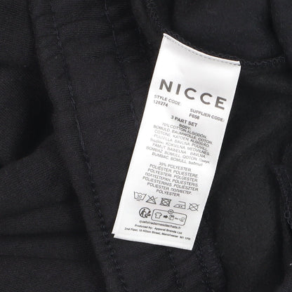 Mens UK Size M NICCE Regular Fit Jogger Black Trousers
