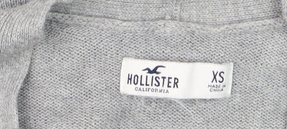 Womens UK Size XS Hollister Grey Cardigan Jumper