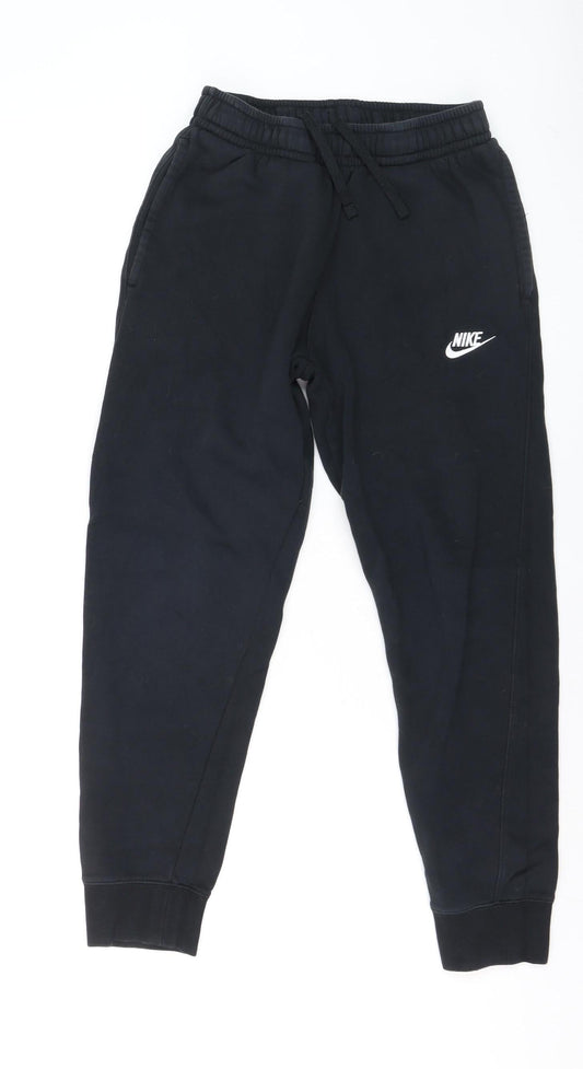 Womens UK Size S Nike Regular Fit Jogger Black Trousers