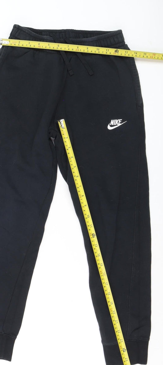 Womens UK Size S Nike Regular Fit Jogger Black Trousers