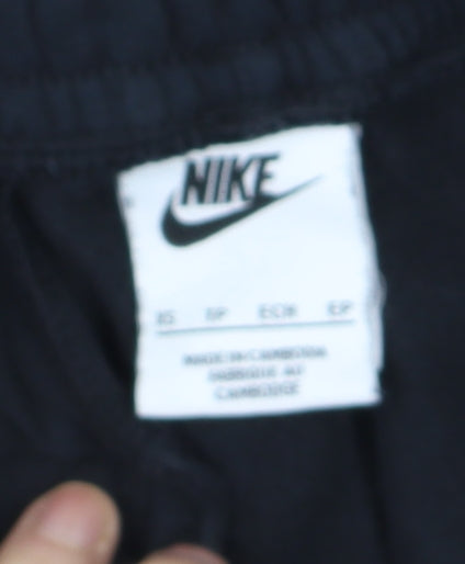 Womens UK Size S Nike Regular Fit Jogger Black Trousers