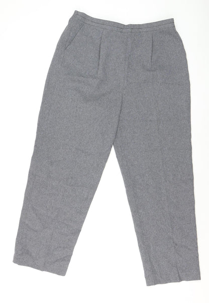 Womens UK Size 14 BM Collection Regular Fit Casual Workwear Grey Trousers