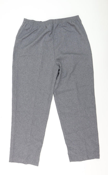 Womens UK Size 14 BM Collection Regular Fit Casual Workwear Grey Trousers